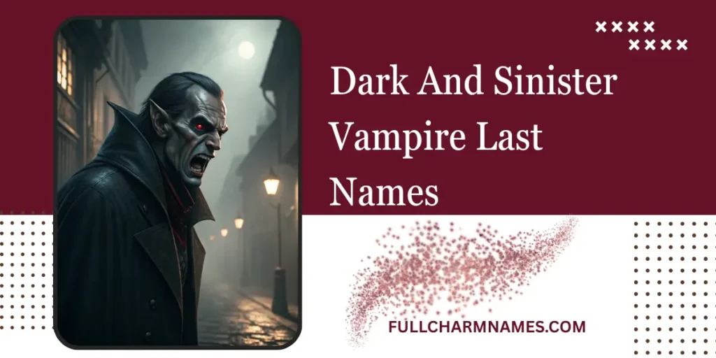 Dark And Sinister Vampire Last Names