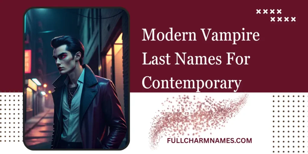 Modern Vampire Last Names For Contemporary Settings